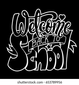 Welcome back to school banner. Vector illustration.
