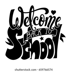 Welcome back to school banner. Vector illustration.