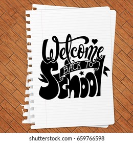 Welcome back to school banner. Vector illustration.