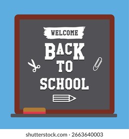 Bienvenido de nuevo a la junta escolar. Ilustración vectorial