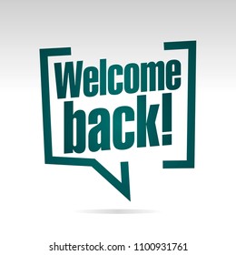 Welcome back to school in brackets isolated icon