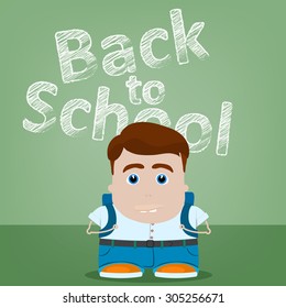 Welcome back to school character design. Vector illustration