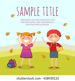 Welcome back to school conept vector illustration