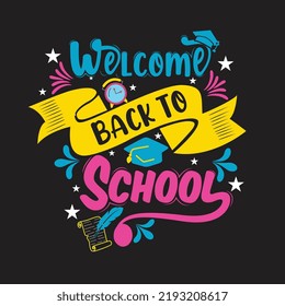 Welcome back to school With custom vector 