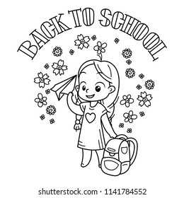 Welcome Back School Cute School Kid Stock Vector (Royalty Free ...