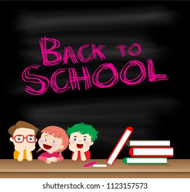 Welcome back to school ! Cute school kids.