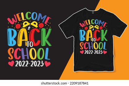 Welcome Back to School cute t shirt design Art