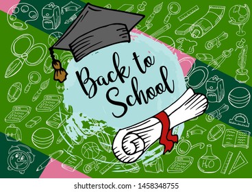 Welcome back to school. Design poster, banner, flyer