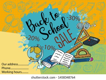 Welcome back to school. Design poster, banner, flyer