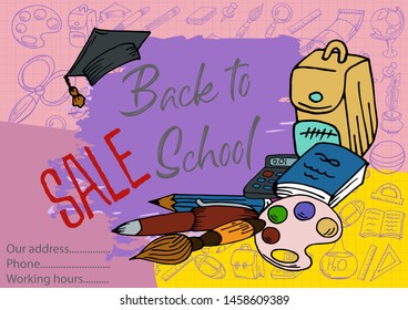 Welcome back to school. Design poster, banner, flyer