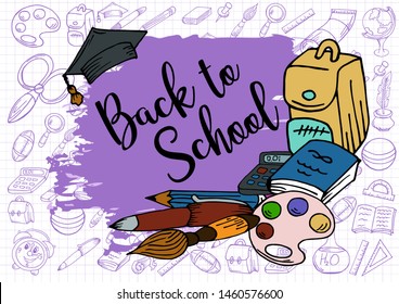 Welcome back to school. Design poster, banner, flyer