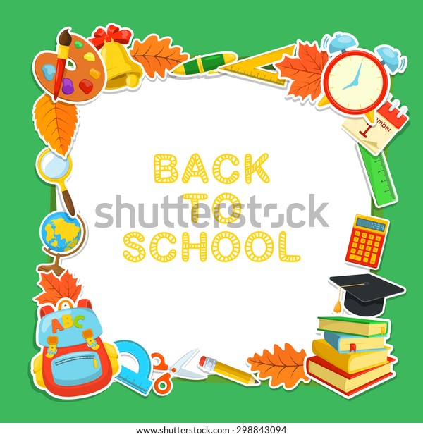Welcome Back School Education Background Design Stock Vector Royalty Free