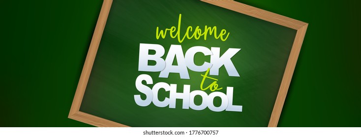 Welcome Back School Education Sale Banner Stock Vector (Royalty Free ...