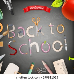 Welcome back to school. EPS 10 vector file