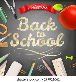 Welcome back to school. EPS 10 vector file