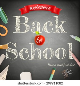 Welcome back to school. EPS 10 vector file