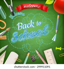 Welcome back to school. EPS 10 vector file