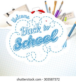 Welcome back to school. EPS 10 vector file included