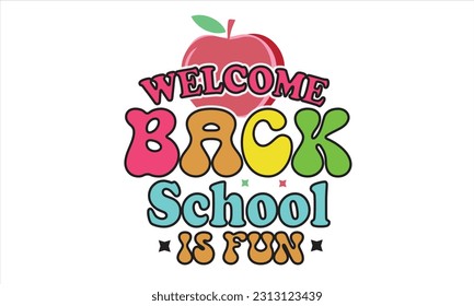 Willkommen Back School ist lustiges Retro-T-Shirt-Design