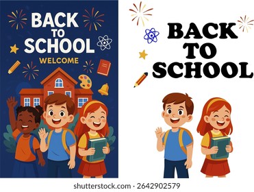 Welcome back to school. Good for clothes, gift sets, photos or motivation posters.