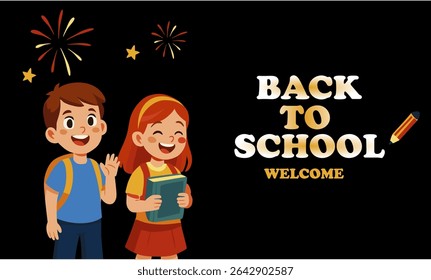 Welcome back to school. Good for clothes, gift sets, photos or motivation posters.