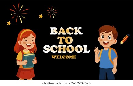 Welcome back to school. Good for clothes, gift sets, photos or motivation posters.