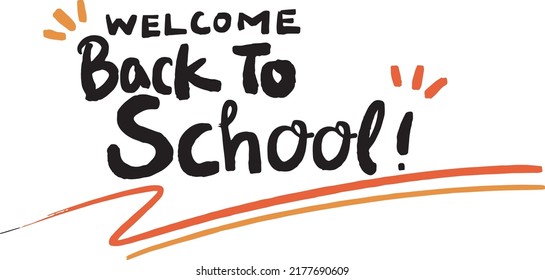 welcome back to school hand lettering 