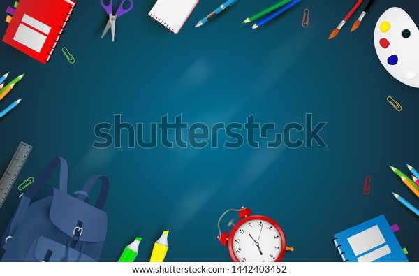 Welcome Back School School Item Rulers Stock Vector Royalty Free