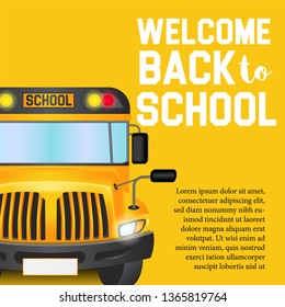 Welcome Back School Kids School Bus Stock Vector (Royalty Free ...