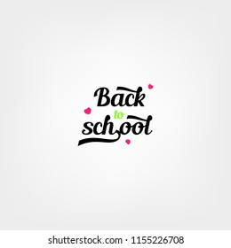 Welcome back to school label. School Background. Back to school sale tag. Vector illustration. Hand drawn lettering badges. Typography emblem set