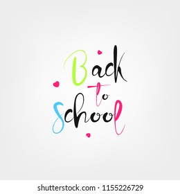 Welcome back to school label. School Background. Back to school sale tag. Vector illustration. Hand drawn lettering badges. Typography emblem set