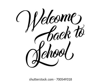 Welcome Back School Lettering Stock Vector (Royalty Free) 700549318 ...