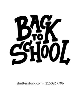 Welcome back to school lettering quote. Back to school sale tag. Vector illustration. Hand drawn lettering badges. Typography emblem set