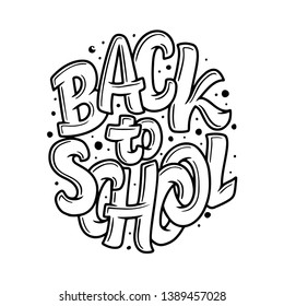 Welcome back to school lettering quote. Back to school sale tag. Vector illustration. Hand drawn lettering badges. Typography emblem set