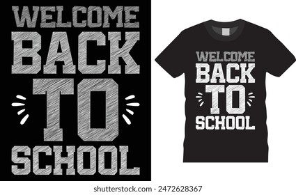 Bienvenido Volver a la escuela Vector de cotización de letras para carteles, pegatinas, camisetas, Anuncios, tarjetas, publicidad y otros usos