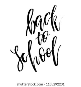 Welcome Back to School. Lettering text logo isolated on white background