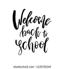 Welcome Back School Lettering Text Logo Stock Vector (royalty Free 