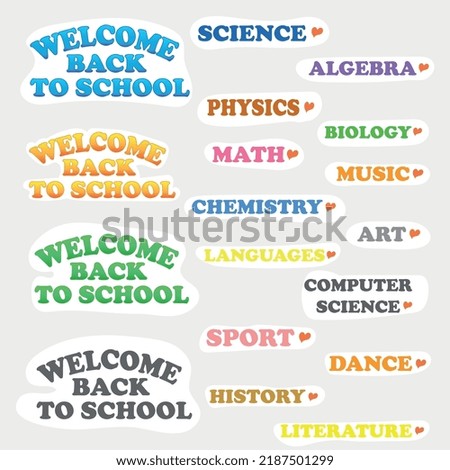 Welcome back to school moodle stickers 