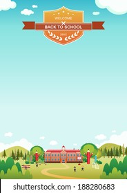 Welcome back to school poster Vector/Illustrator