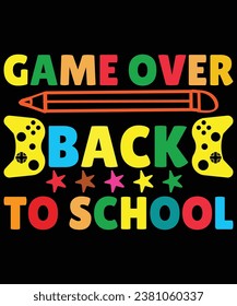 Welcome back to school print template t shirt design