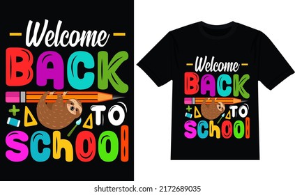  welcome back to school Back to school t shirt design vector elements