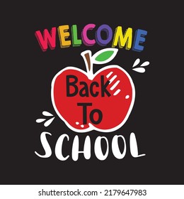 welcome back school t shirt design vector