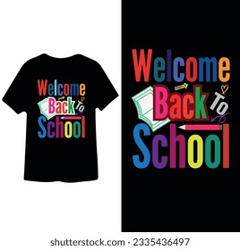 Welcome Back to school, back to the school t shirt design poster banner slogan cover Notebook 