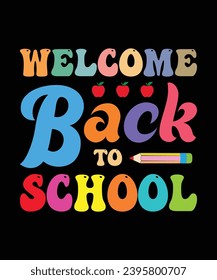 Welcome back to school t shirt print template 