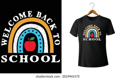 Welcome Back to School, Teacher Rainbow T-Shirt, Hello pre-k, preschool, This welcome back to school tee is fun and colorful with bold colorful writing and an illustration of a book svg