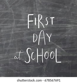 Welcome Back to School template for flyer, magazines, posters, book cover, banner. Vector background with hand drawn lettering. 
