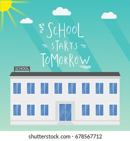 Welcome Back to School template for flyer, magazines, posters, book cover, banner. Vector background with hand drawn lettering. 