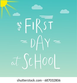 Welcome Back to School template for flyer, magazines, posters, book cover, banner. Vector background with hand drawn lettering. 