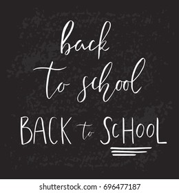 Welcome Back to School template for flyer, magazines, posters, book cover, banner. Vector background with hand drawn lettering. 