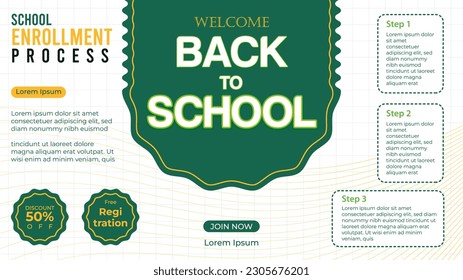 welcome back to school theme banner template